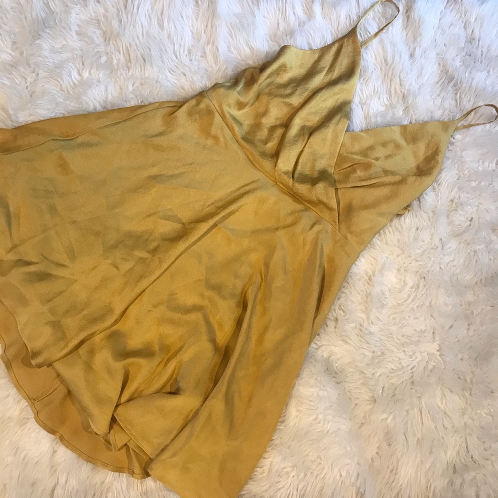 🛑❌SOLD🛑❌ Express Mustard skater dress